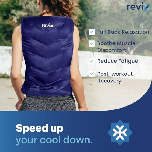 REVIX XXL Full Back Ice Pack Wrap, Large Gel Packs for Injuries Reusable
