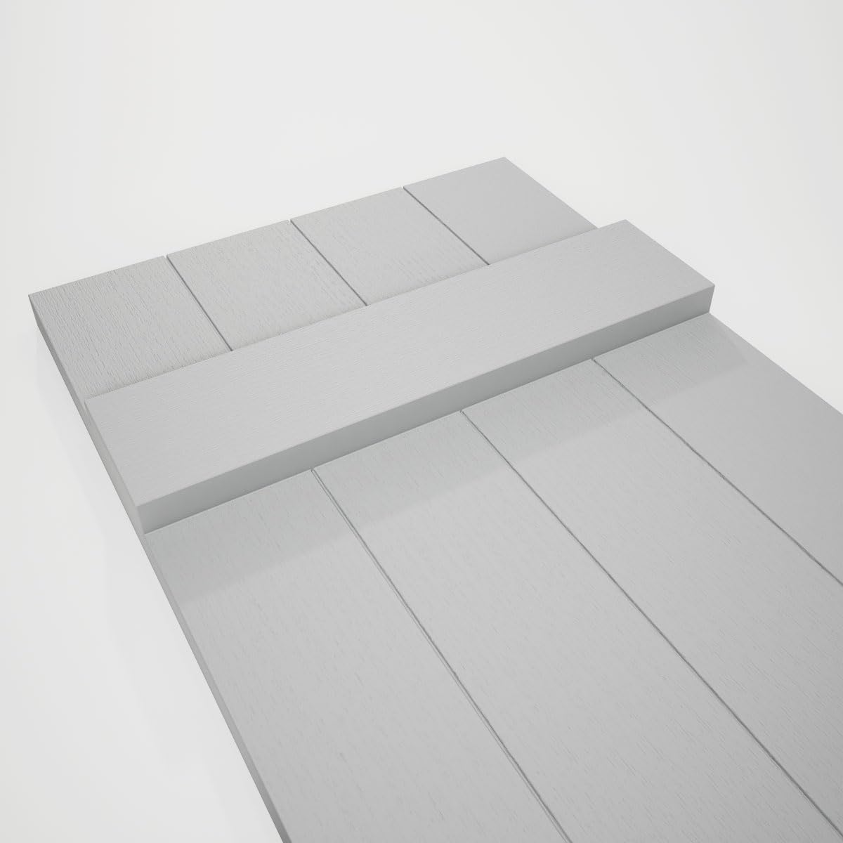 14"W x 59"H Lifetime Vinyl, Standard Four Board Joined, Board-n-Batten Shutters, w/Installation Shutter-Lok's & Matching Screws (Per Pair), Forest Green