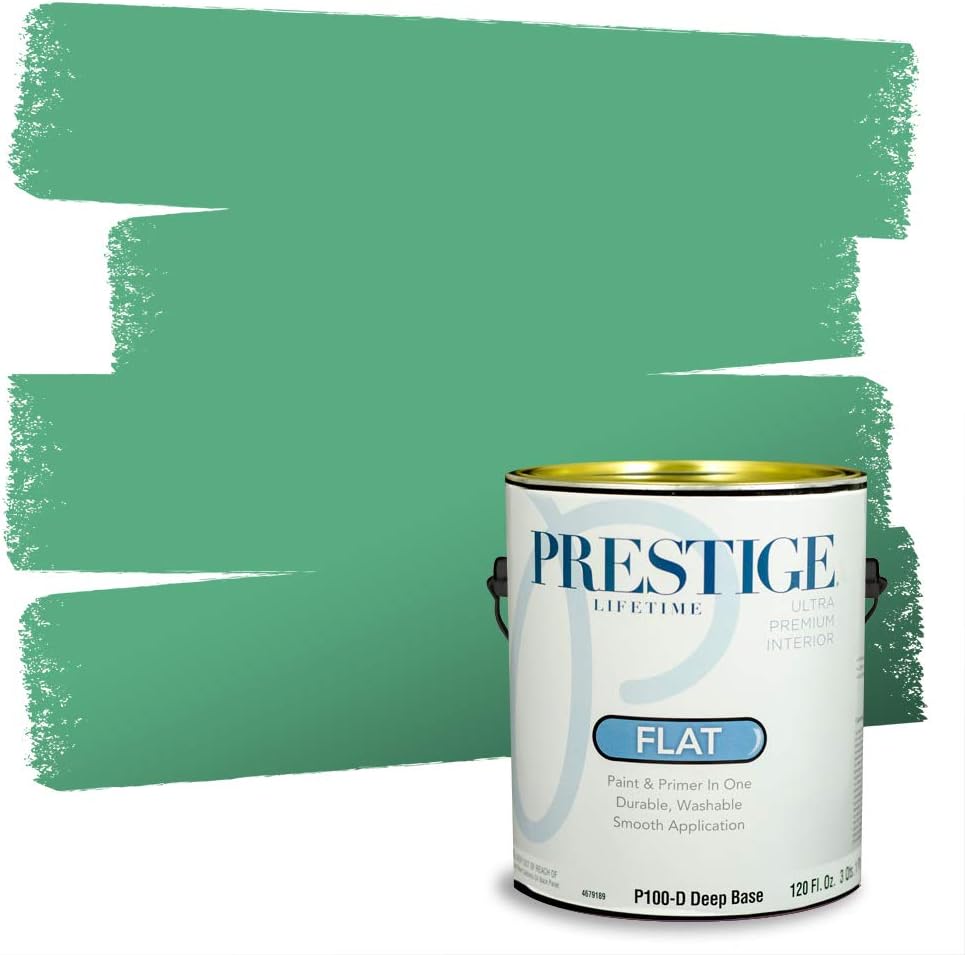 PRESTIGE Paints Exterior Paint and Primer In One, 1-Gallon, Semi-Gloss, Comparable Match of Sherwin Williams* Electric Lime*