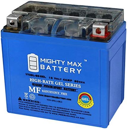 Mighty Max Battery YTX4L-BS GEL - 12 Volt 3 AH, GEL Type, 50 CCA, Rechargeable Maintenance Free SLA AGM Motorcycle Battery