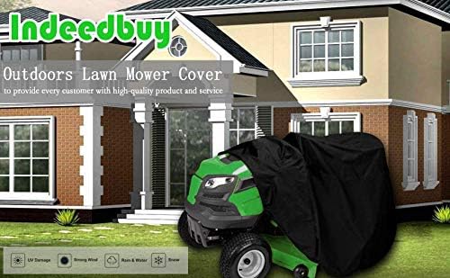 Riding Lawn Mower Cover, Waterproof Tractor Cover Fits Decks up to 54", Heavy Duty 420D Polyester Oxford, Durable, UV