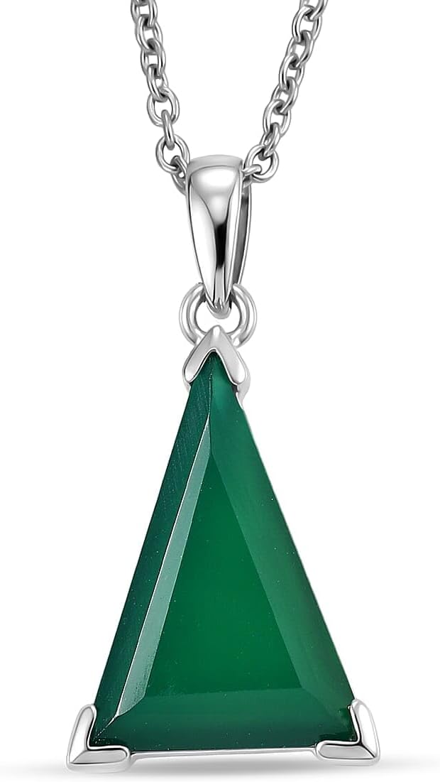 Verde Onyx 24.50 ctw Earrings Pendant in Platinum Plated Steel Necklace 20"