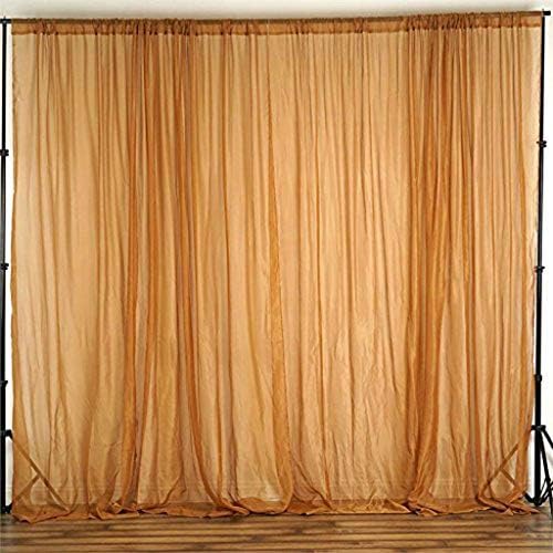 AK TRADING CO. 120" Wide (10Ft Wide) Sheer Voile Drape Panels for Backdrop, Wedding Events, Ceiling Drapes, Event Masking, & Decor - Select from 6ft to 50ft Length. (10 feet x 20 feet, Red)
