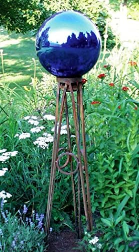 Echo Valley 8100 10-Inch Glass Gazing Globe, Mirror Finish, Blue