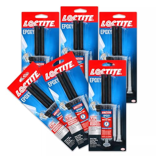 Loctite Epoxy Instant Mix, Translucent Yellow 5 Minutes, 0.47 fl oz Syringe, Pack of 2