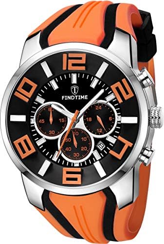 findtime Mens Sport Watches for Men Reloj para Hombre Colorful Cool Unique Analog Stylish Wrist Watch Chronograph for Running Training Stopwatch