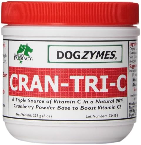 Dogzymes Cran Tri C Urinary Tract Support, Vitamin C Blend, 1418mg per Teaspoon (8 Ounce)