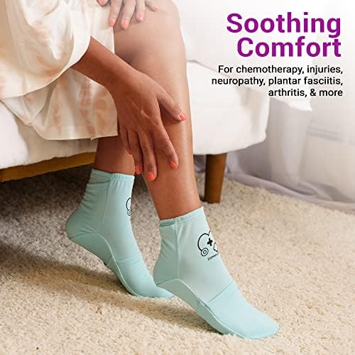 Zomaple Cold Therapy Socks, 2 Gel Packs for Neuropathy & Hot Feet Comfort
