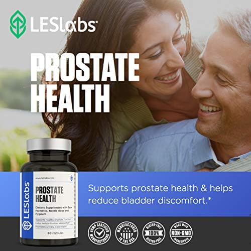 LES Labs Prostate Health – Prostate Support, Urinary Tract Health, Fewer Bathroom Visits & Improved Sleep – Saw Palmetto, Pygeum
