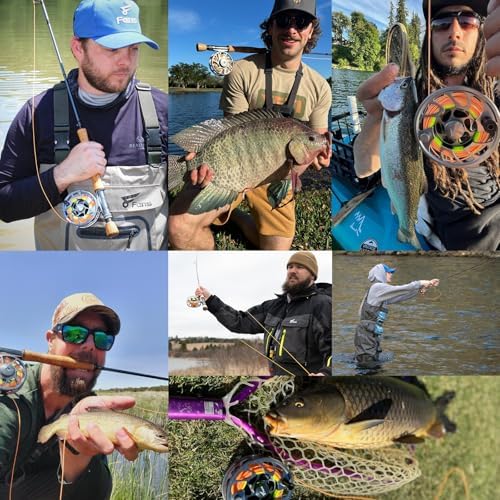 Fly Fishing Rod and Reel Combos with 4-Sections Portable Fly Rod and CNC-machined Aluminum Alloy Fly Reel,Fly Fishing Complete Starter Package