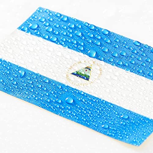 CANTENDO 5Pcs Nicaragua Flag Decal Sticker - Nicaraguan Flags Reflective Vinyl Car Stickers - for Car Window Bumper Waterproof Sticker (2.5 x 4.5