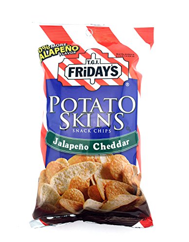 T.G.I. Friday Potato Skins Snack Chips, Jalapeno Cheddar, 4.5 Ounces (Pack of 3)