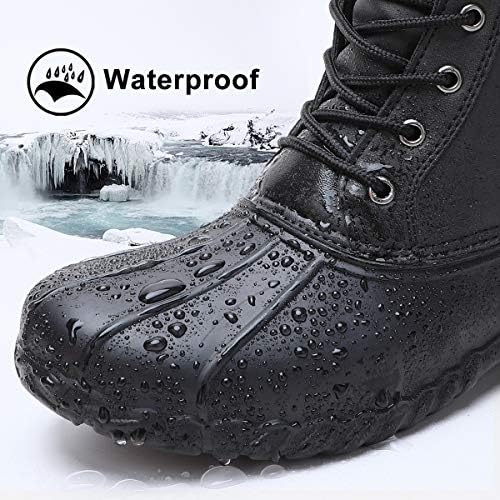 ALEADER Mens Duck Boot | Waterproof Shell | Fur Lined Insulated Winter Snow Boot