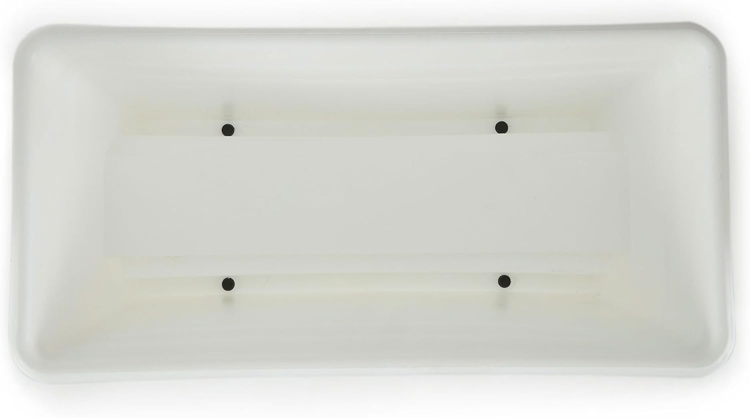 The HC Companies 24 Inch Heavy Duty Deck Rail Planter Boxes, White, 4-Pack