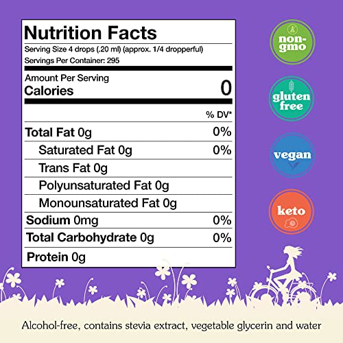 NuNaturals Liquid Stevia Sweetener, Unflavored Alcohol-Free, 2oz