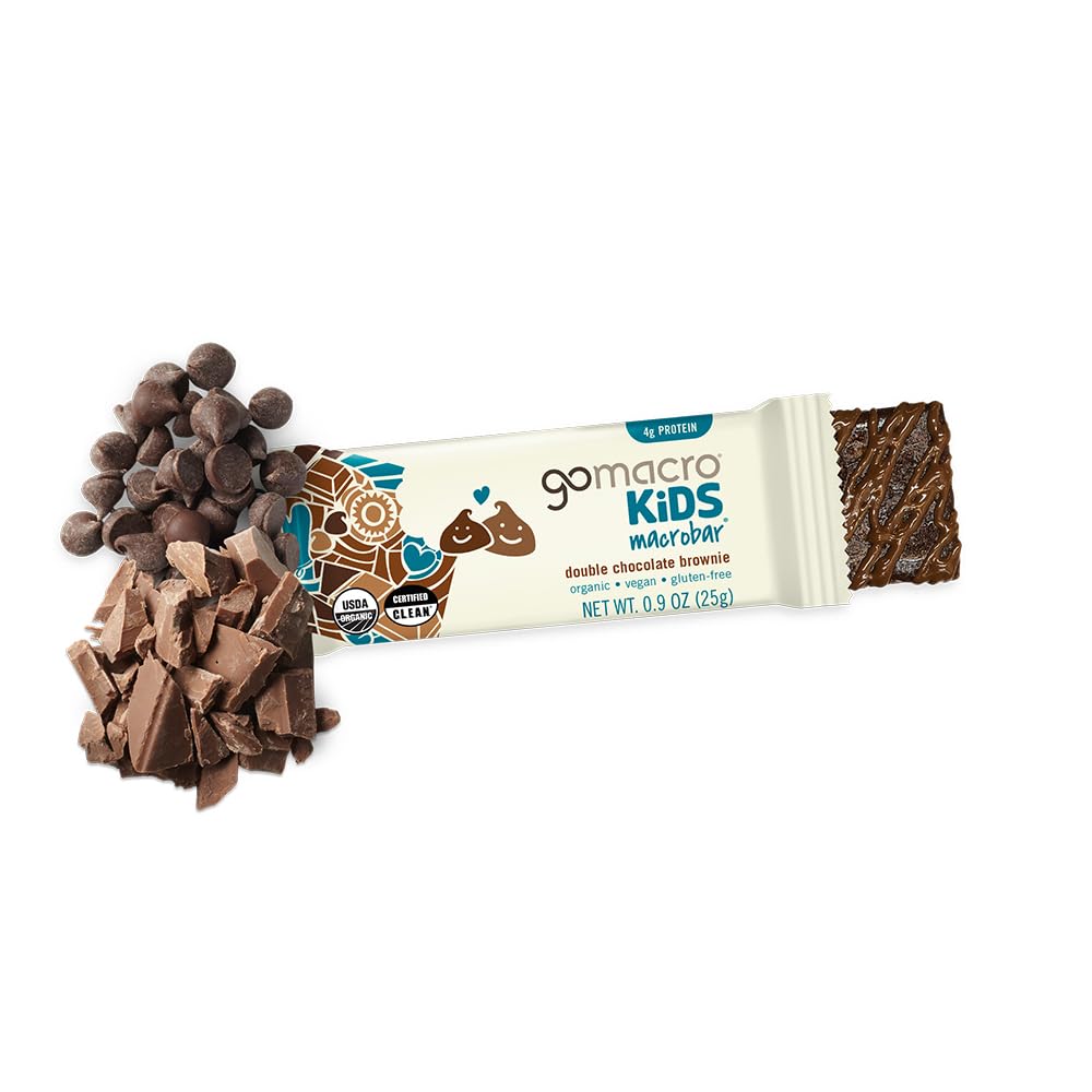 GoMacro Kids MacroBar Organic Vegan Snack Bars - Oatmeal Chocolate Chip Cookie (0.90 Ounce Bars, 7 Count)