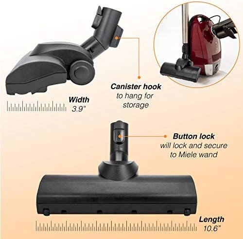Miele Turbo Head Cleaner, Hand Attachment and Floor Tool Accessory for Carpet and Area Rugs.