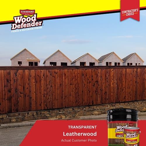 Wood Defender Transparent Fence Wood Stain and Seal in One, Oil-Based Penetrating Sealer, Professional-Grade, Long-Lasting