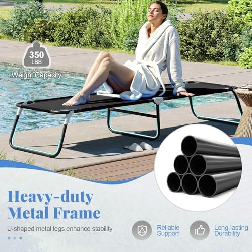 Goplus Folding Camping Cot, Sleeping Cots for Adults Kids