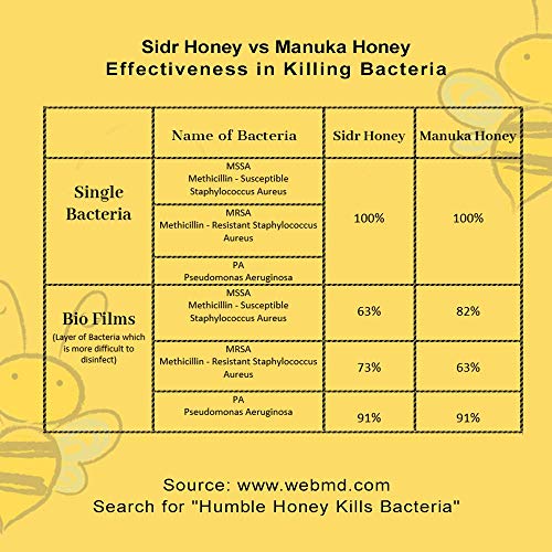 Authentic Mountain Sidr Honey with Propolis – Jujube Honey, Supports Mental Health, Memory and Cognition, 100% Natural, Raw Liquid Honey, Gluten Free (250g/ 8.8 oz)