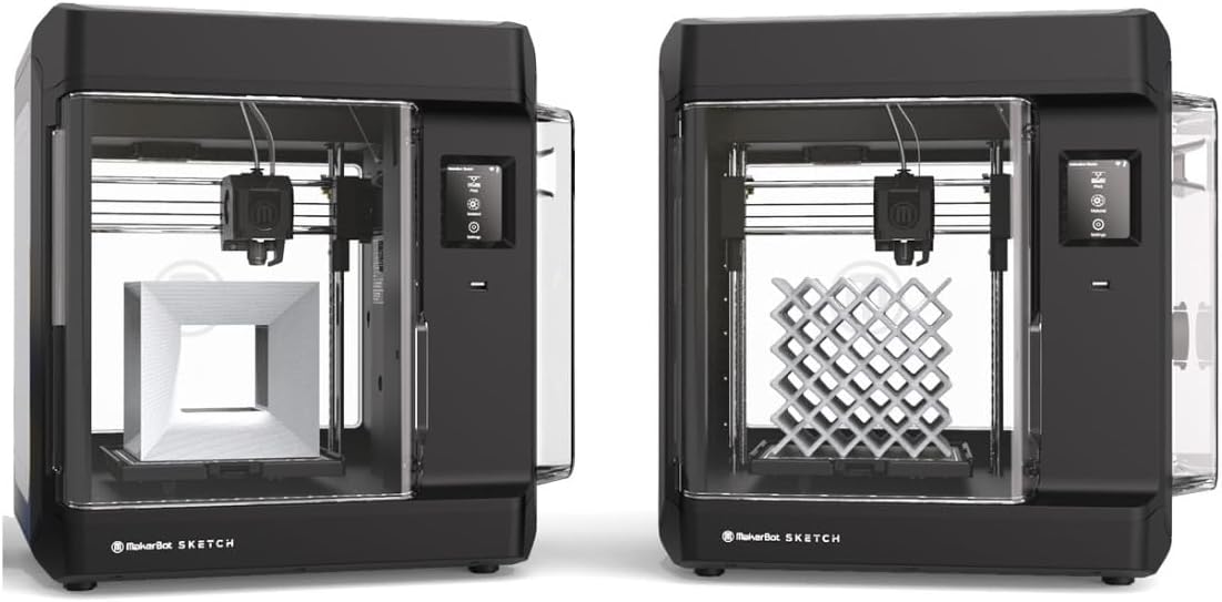 MakerBot Sketch 3D Printer (Basic - Printer Only) (Metal/Plastic) | Includes (no filament or training)