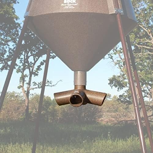 BOSS Buck Protein 4 Way Gravity Head | Hunting Durable Gravity Feed Delivery System with 4 Feeding Tubes for 4 Legged Game Feeder, Roto-Molded