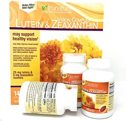 Trunature Vision Softgels Complex Lutein and Zeaxanthin Supplement, 140 Count