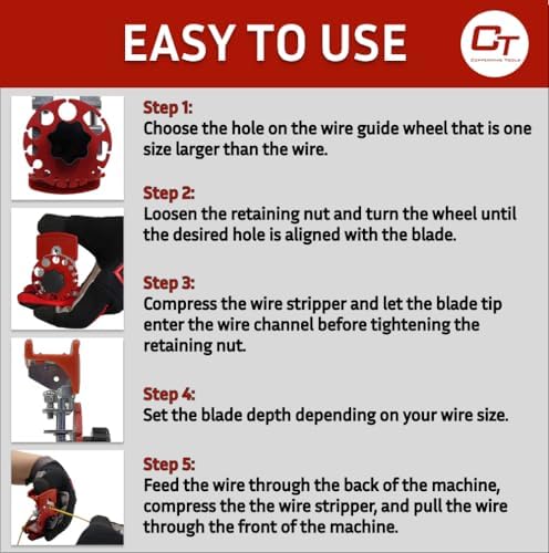 CopperMine CT-102 Manual Copper Wire Stripper Tool, Portable Handheld Wire Stripping Tool for Scrap Copper Recycling