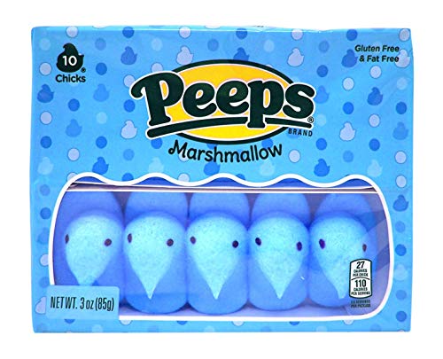 Peeps Marshmallow Candy, Chicks Variety Pack, 4 Packs, 40 Chickens Total, Multi-Colored