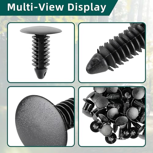 AUTOKAY 100Pcs 8mm Bumper Clips Auto Car Hole Plastic Rivets Fastener