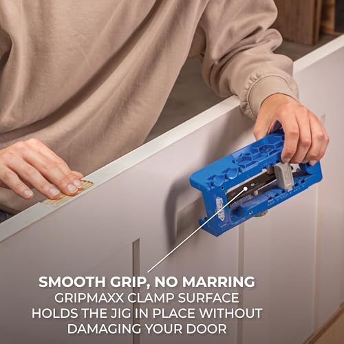 Kreg Door Hinge Routing Jig - Adjustable Jig with Router Bit Depth Guide for Precise Mortises - Professional Door Hinge Installation Tool for