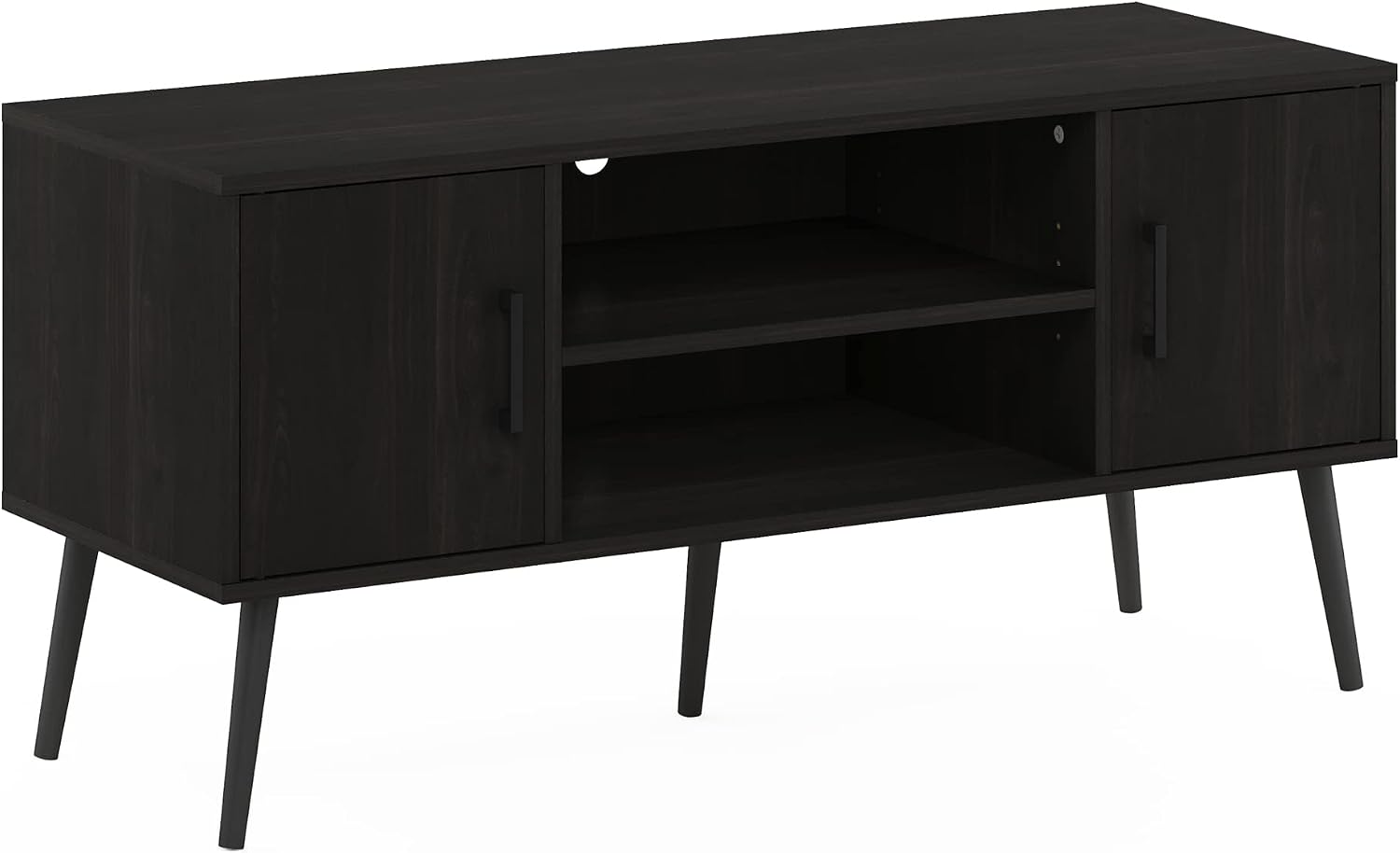 Furinno Fowler Multipurpose TV Stand Bookshelves, French Oak Grey