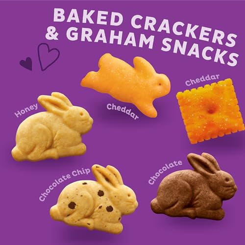 Annie's Organic Snack Cracker Variety Pack, 12ct, 11 oz | Cheddar Bunnies, Bunny Grahams & Cheddar Squares (4 of Each)