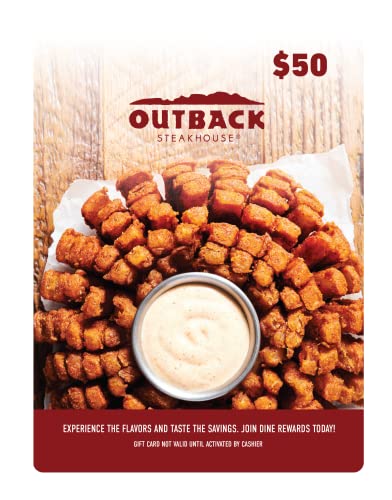 Outback Steakhouse Restaurant Physical Gift Card - $50