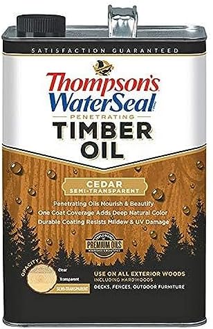 Thompson's WaterSeal TH.048861-16 Penetrating Semi-Transparent Timber Oil, Cedar, 1 Gallon