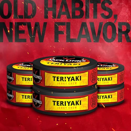 Jack Link's Teriyaki Beef Jerky Chew - (36 Pack) 0.32 oz Tins - Ready to Eat Protein Snacks - 4g Protein per Serving - Made with 100% Real Beef