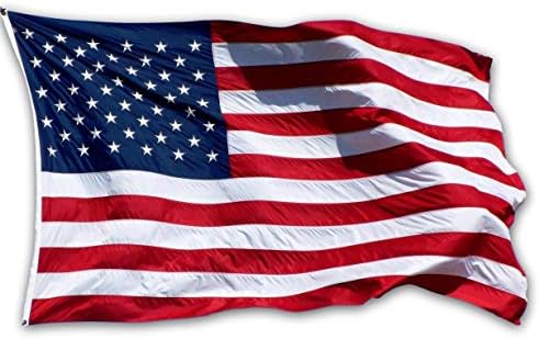 US Flag Factory - 6x10 FT US American Flag (Embroidered Stars, Sewn Stripes) Outdoor SolarMax Nylon Flag - Made in America - Premium Quality (6x10 FT)