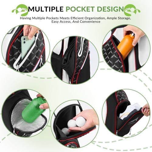 14-Way Golf Cart Bag, Full-Length Divider, Large Storage | Handles,Rain Cover,Multiple Pockets