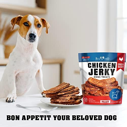 Beloved Pets Dog Treats Chicken Jerky 1.5 lb – Dog Food & High Protein Chews for Large