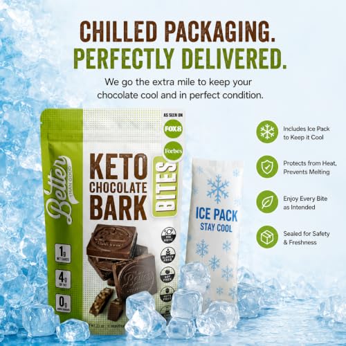 Better Than Good Chocolate Bark Bites, Sugar Free Candy Snack, 2-Pack
