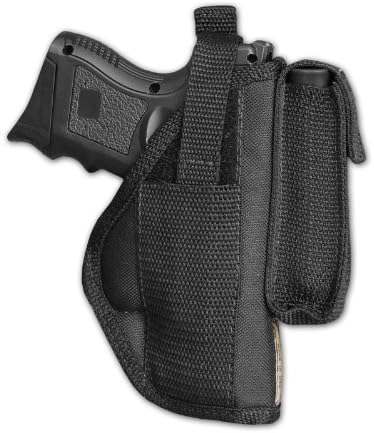 Barsony New Gun OWB Belt Holster w/Magazine Pouch for Compact 9mm 40 45 Pistols