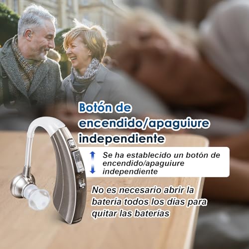 Britzgo BHA-220D Silver Hearing Amplifier, Modern and Fashion Designed Adjustable Tube to Fit Both Ears, Silver/Gray