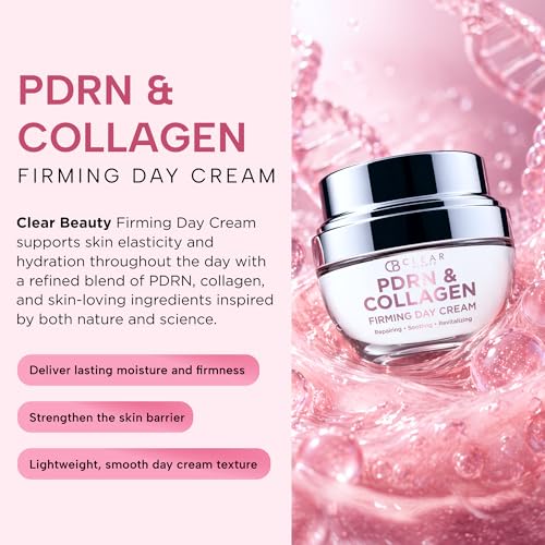Clear Beauty 24K Gold & Collagen Day Cream Face Moisturizer – Dermatologist Tested, Anti Aging Korean Skin Care – Anti Wrinkle