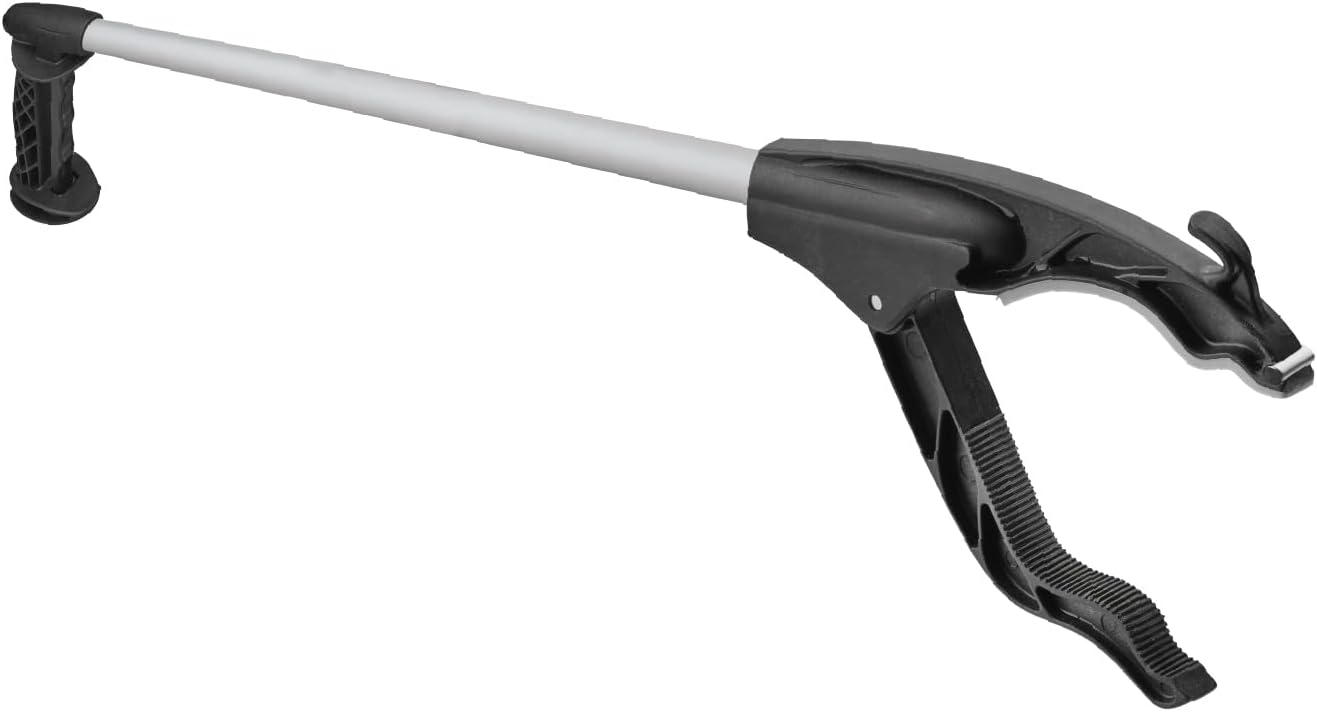 Unger 32” Grabber Plus Reacher Tool and Trash Picker Upper, Built-In Magnet and Economic Grip, Claw Pickup and Yard Clean Up, Reaching Assist for Seniors, Safely Perform Tasks