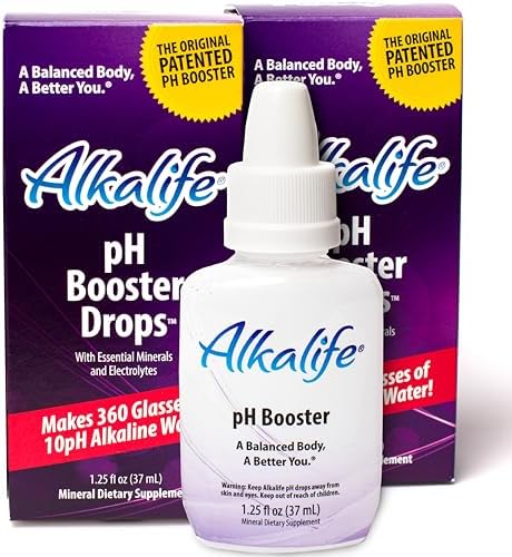 Alkalife pH Booster Drops, 1-Pack, pH 10 Alkaline Water, 360 Servings | 1.25 oz, Electrolytes, Minerals, Patented Formula, Neutralize Acid, Immune Support, Detox, Peak Performance, Great Value