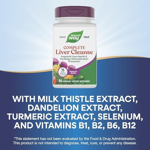 Nature's Way Complete Liver Cleanse with Milk Thistle, 84 Capsules | With Milk Thistle, Dandelion Root