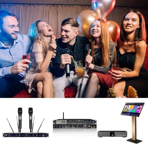 Inandonkod Karaoke Machine KV-V5 Max New Chinese Karaoke Player, with Reverb Wireless Microphone