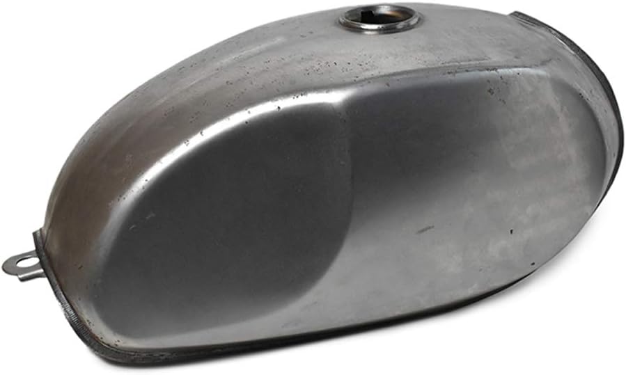 0081 Cafe Racer Motorcycle Fuel Gas Tank 2.9 Gallon Univesal Raw Steel for Honda Yamaha Suzuki Kawasaki (Frame Modification Required)