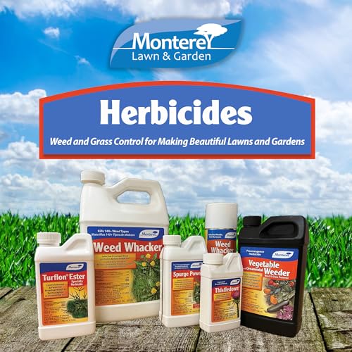 Monterey Remuda Grass and Weed Killer Bundled with Measuring Spoon - Broad Spectrum Non-Selective Post-Emergent Herbicide Concentrate for Vegetation
