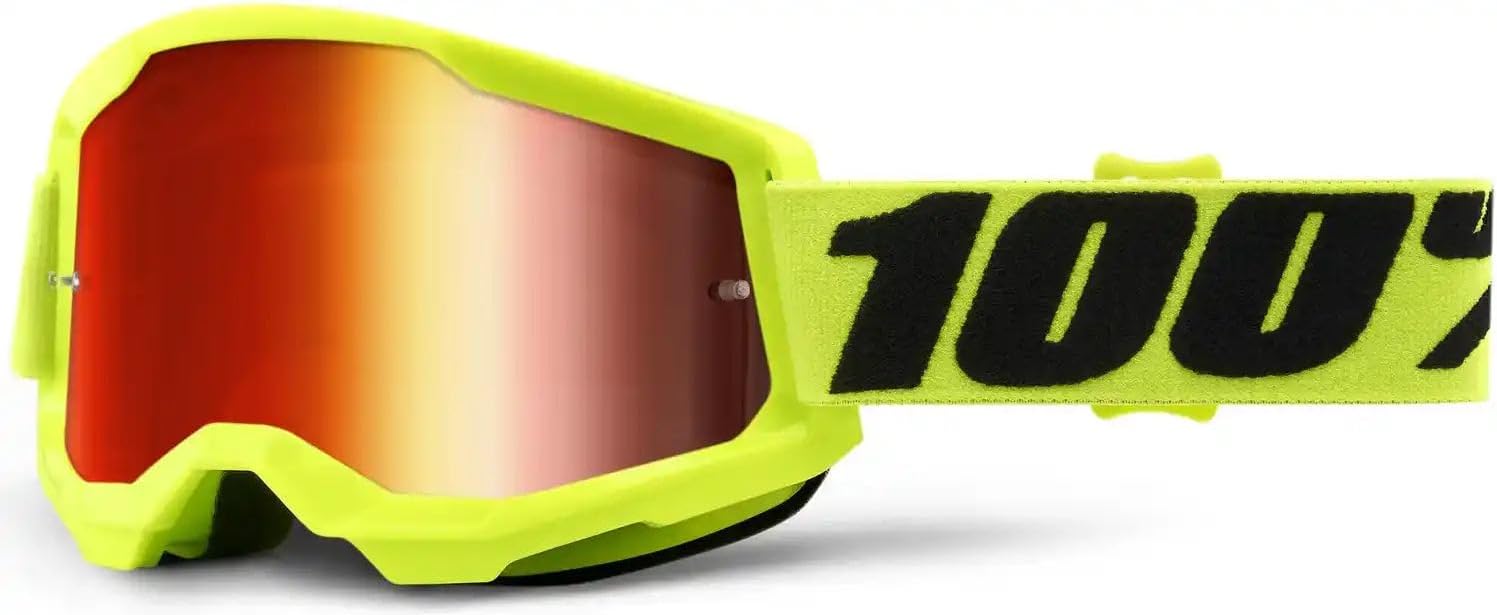100% STRATA 2 Goggles - Sports Goggles for Motocross & Mountain Biking - Eyewear for Bike Riders - Motocross Eyewear for Men